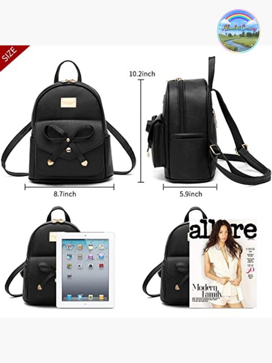PU Leather Mini Bowknot Backpack - Cute Small Backpack Purse main image 5